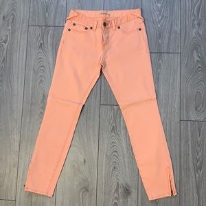 Free People Skinny Ankle Jean with Zipper Detail